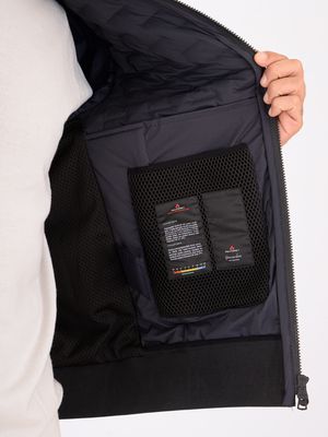 4. Blouson aviateur matelassé pour homme Peuterey en double matière Bleu Peuterey peu542101191969