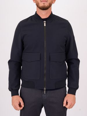 Men's Heskimo jacket in technical nylon with patch pockets Blue HèSKIMO