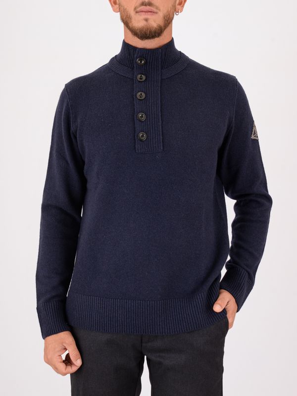 1. Pull col roulé en laine mélangée pour homme de Roy Roger avec zip caché Bleu ROY ROGER'S rru90243cm97xxxx