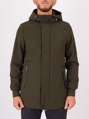 Giubbotto uomo Heskimo in nylon tecnico con cappuccio Verde HèSKIMO