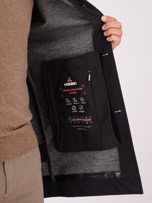 4. Cappotto uomo Heskimo in nylon tecnico con Thermo Insulation System Nero HèSKIMO he9440014
