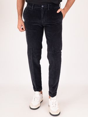 Re-Hash men's stretch corduroy chino trousers Blue Re-Hash
