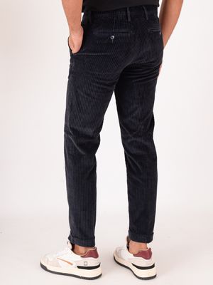 3. Pantalon chino en velours côtelé extensible pour homme Re-Hash Bleu Re-Hash p2494v042