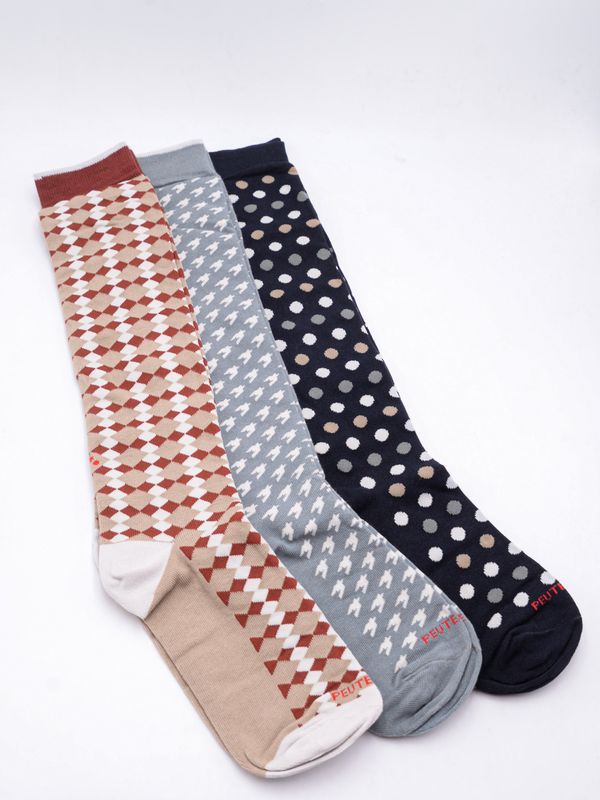 1. Set of 3 Pairs of Peuterey Men's Patterned Socks Fantasy Peuterey kpe002899012249