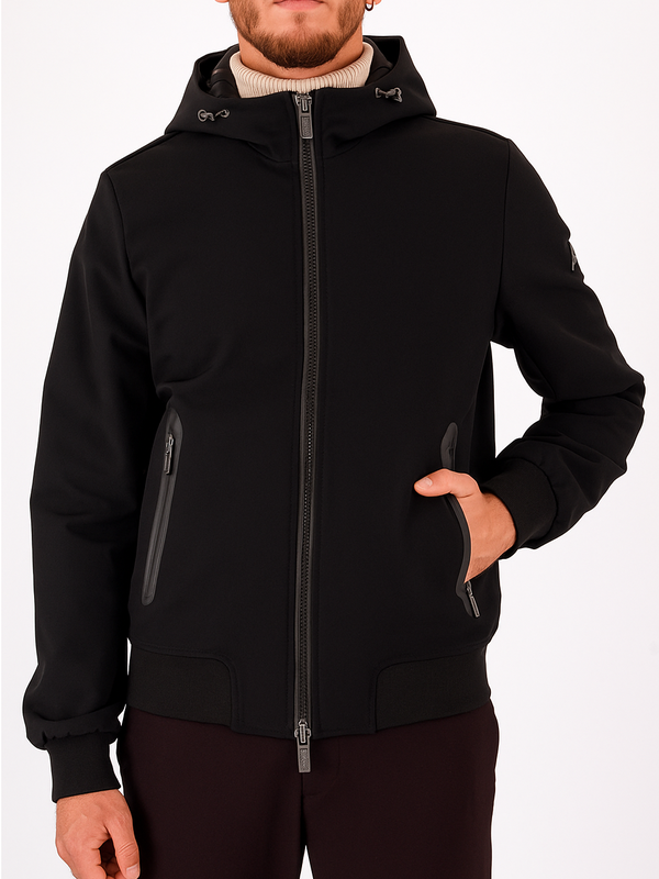 1. Giubbotto uomo Hèskimo in Nylon Nero HèSKIMO he9440023