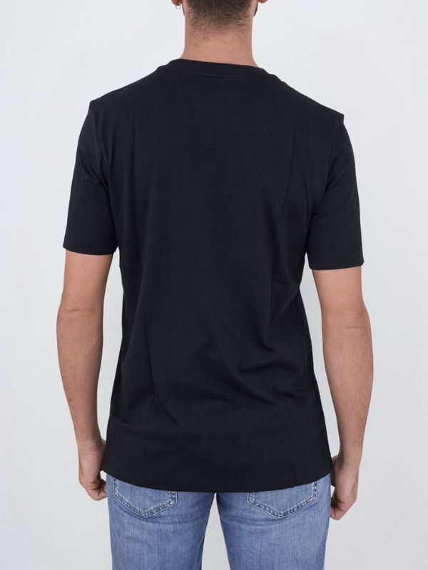 3. T-shirt HUGO Uomo in Cotone con Logo in Jersey di cotone Nero Hugo 50466158