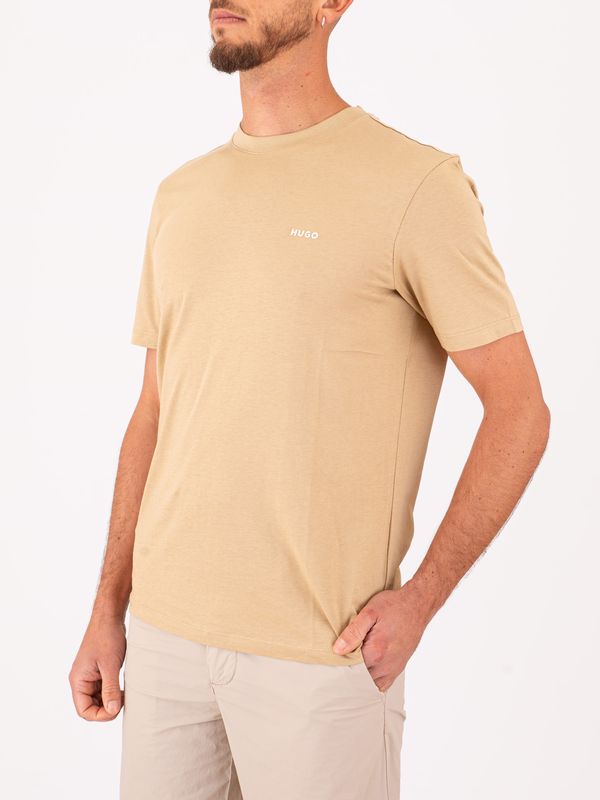 2. T-shirt HUGO Uomo in Cotone con Logo in Jersey di cotone Beige Hugo 50466158