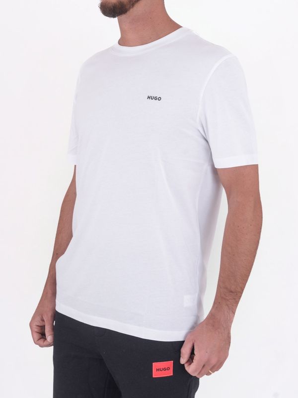2. T-shirt HUGO Uomo in Cotone con Logo in Jersey di cotone Bianco Hugo 50466158
