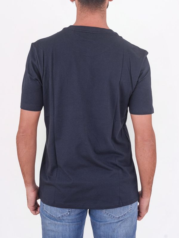 3. T-shirt HUGO Uomo in Cotone con Logo in Jersey di cotone Blu Hugo 50466158