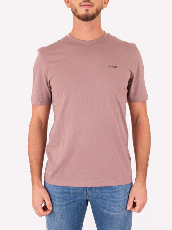 HUGO Men's Cotton T-Shirt with Cotton Jersey Logo Grape marc Hugo