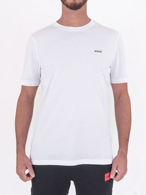 1. T-shirt HUGO Uomo in Cotone con Logo in Jersey di cotone Bianco