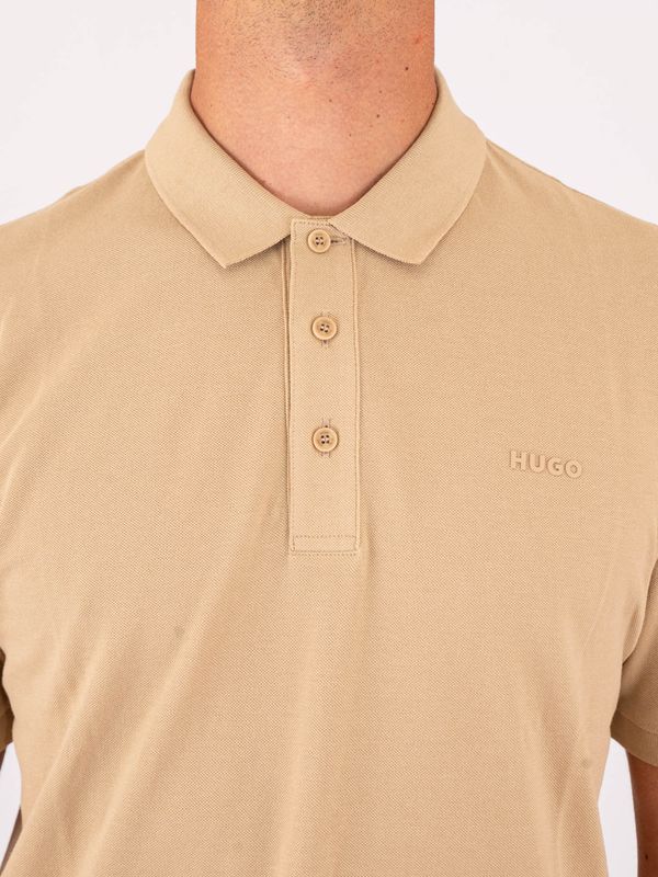 4. Polo HUGO Uomo Slim Fit in Cotone con Logo Beige Hugo 50466182