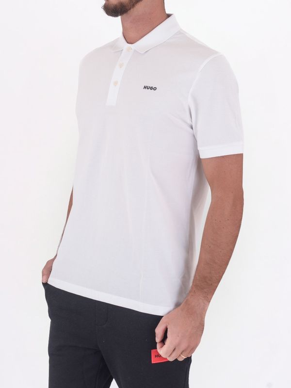 2. Polo HUGO Uomo Slim Fit in Cotone con Logo Bianco Hugo 50466182