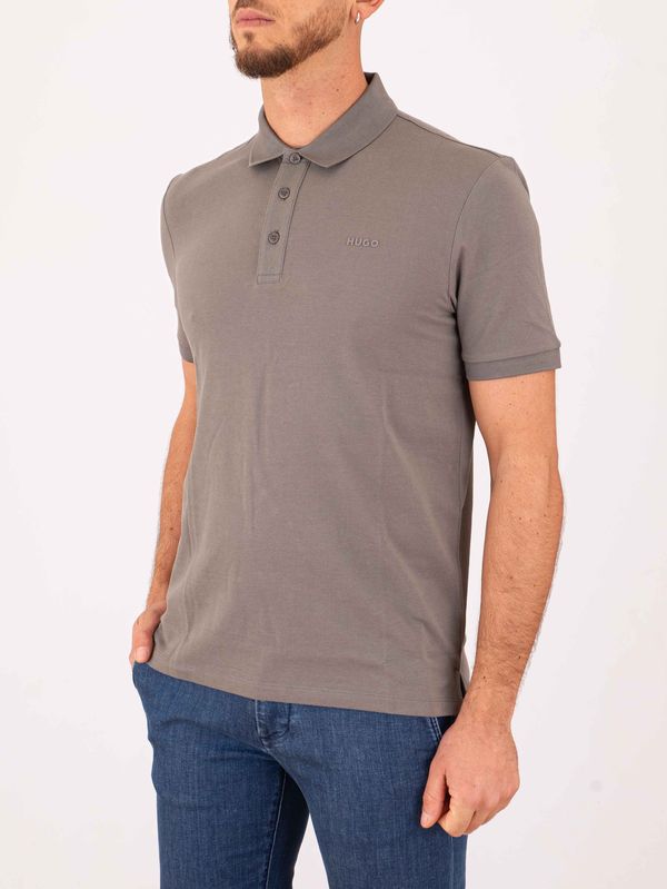2. Polo HUGO Uomo Slim Fit in Cotone con Logo Grigio Hugo 50466182
