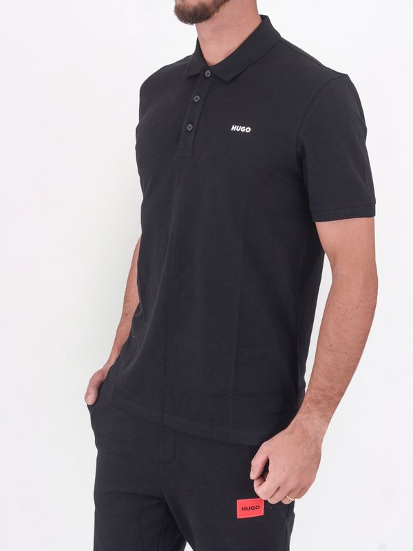 2. Polo HUGO pour homme, coupe ajustée, en coton avec logo Noir Hugo 50466182