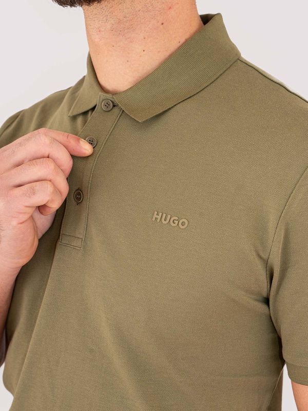 4. Polo HUGO Uomo Slim Fit in Cotone con Logo Verde Hugo 50466182