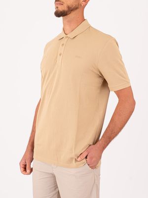 2. Polo HUGO Uomo Slim Fit in Cotone con Logo Beige