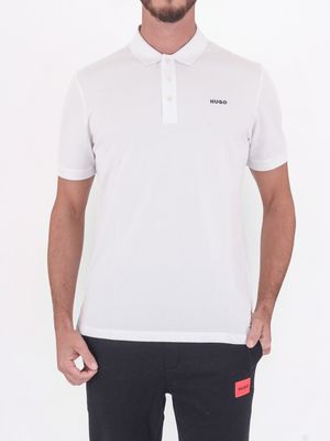 1. Polo HUGO Uomo Slim Fit in Cotone con Logo Bianco