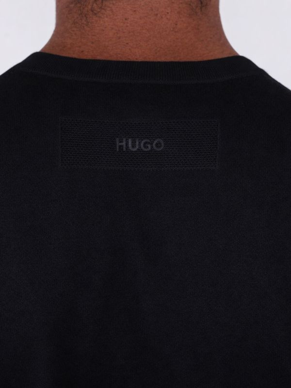 4. Pull HUGO pour homme, coupe ajustée, col rond, en fils doux Noir Hugo 50532074