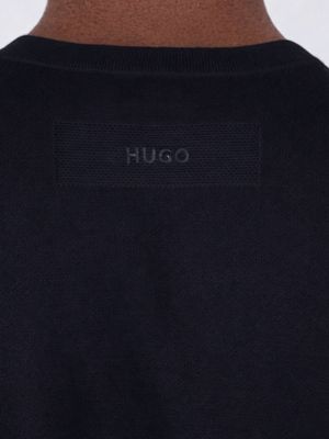 4. Pull HUGO pour homme, coupe ajustée, col rond, en fils doux Bleu