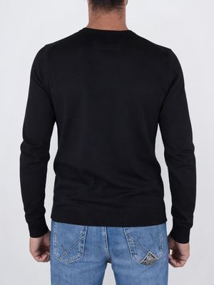 3. Pull HUGO pour homme, coupe ajustée, col rond, en fils doux Noir
