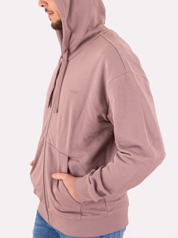 4. Sweat à capuche zippé Hugo pour homme Marc de raisin Hugo 50548651