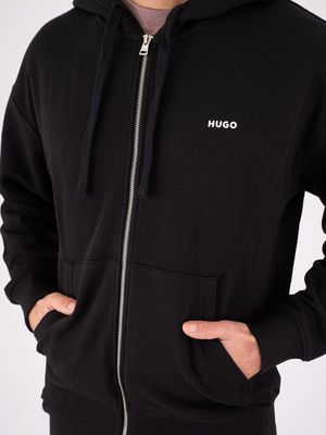 4. Sweat à capuche zippé Hugo pour homme Noir