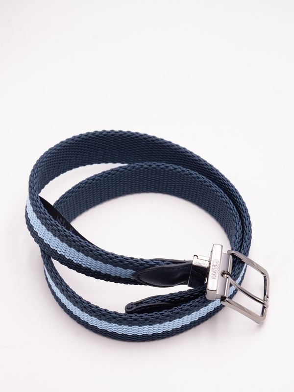 2. Ceinture pour homme Paul&Shark en tissu tissé avec empiècements en cuir Bleu PAUL & SHARK 14316006