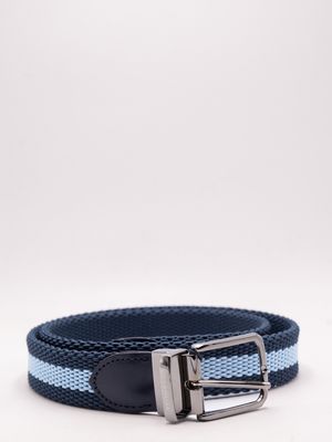 1. Cintura Uomo Paul&Shark in Tessuto Intrecciato con Inserti in Pelle Blu