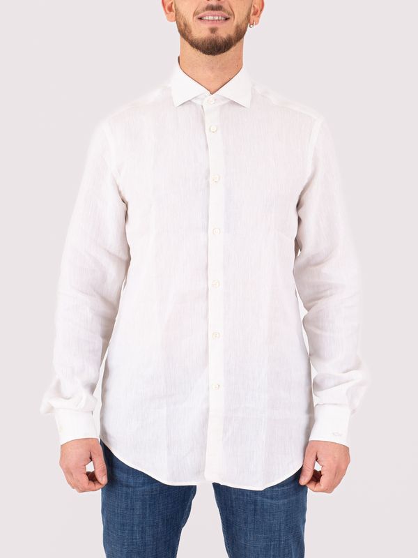 Paul&Shark Men's Linen Shirt White PAUL & SHARK