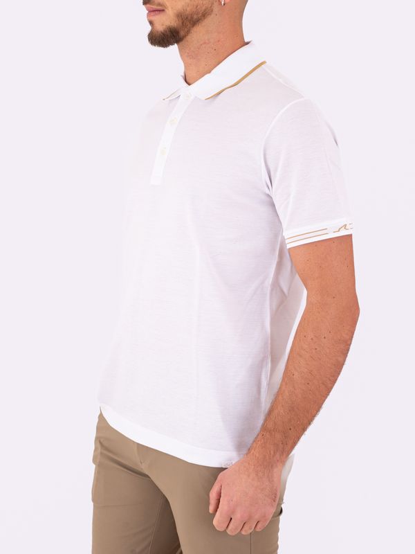 2. Polo Uomo Paul&Shark in cotone con Dettagli a Contrasto Bianco PAUL & SHARK 25411236