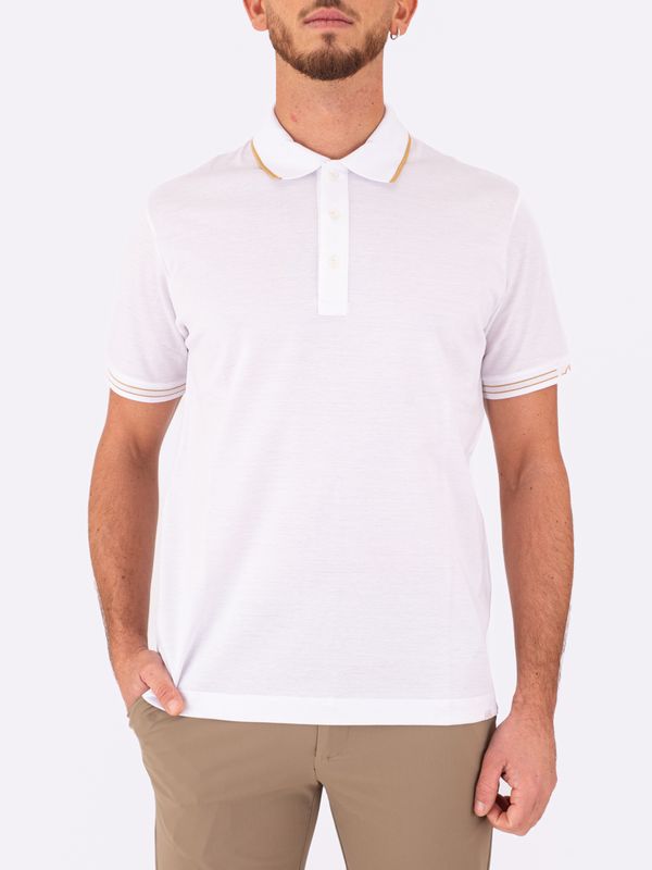 1. Polo Uomo Paul&Shark in cotone con Dettagli a Contrasto Bianco PAUL & SHARK 25411236