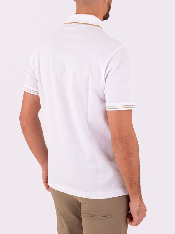 3. Polo Uomo Paul&Shark in cotone con Dettagli a Contrasto Bianco PAUL & SHARK 25411236