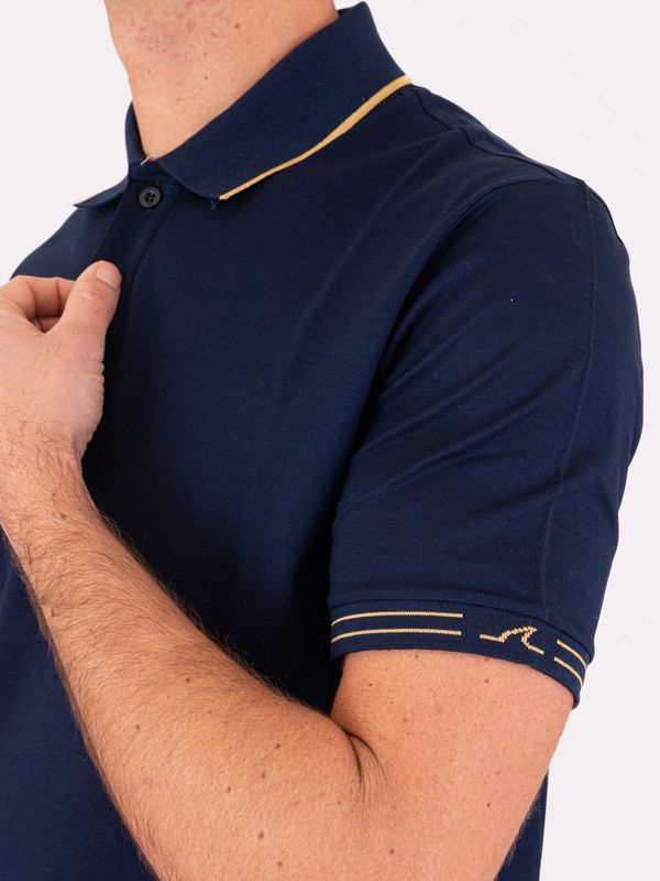 4. Polo Uomo Paul&Shark in cotone con Dettagli a Contrasto Blu PAUL & SHARK 25411236
