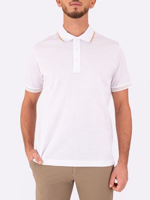 1. Polo Uomo Paul&Shark in cotone con Dettagli a Contrasto Bianco