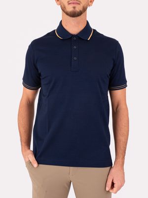 1. Polo Uomo Paul&Shark in cotone con Dettagli a Contrasto Blu