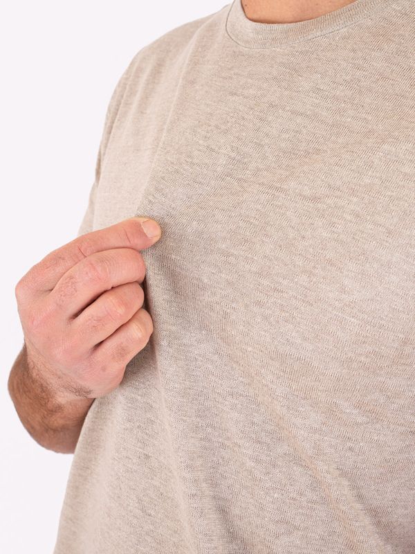 4. T-shirt Uomo Paul&Shark a Girocollo in lino Beige PAUL & SHARK 26411003