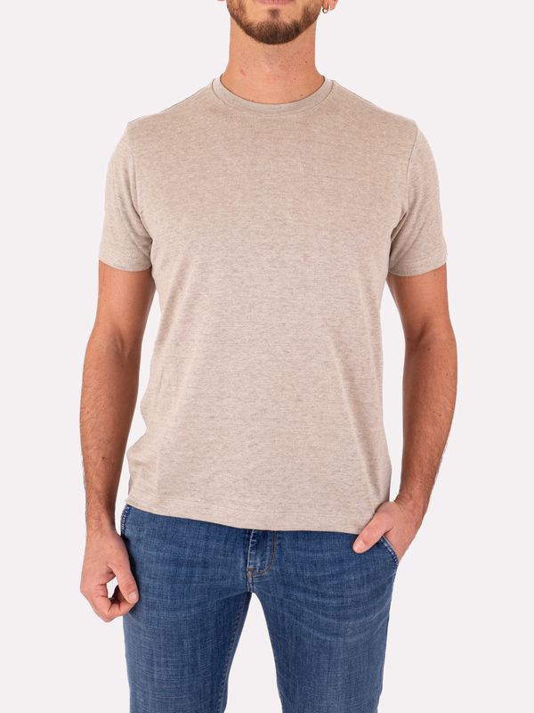 1. T-shirt Uomo Paul&Shark a Girocollo in lino Beige PAUL & SHARK 26411003