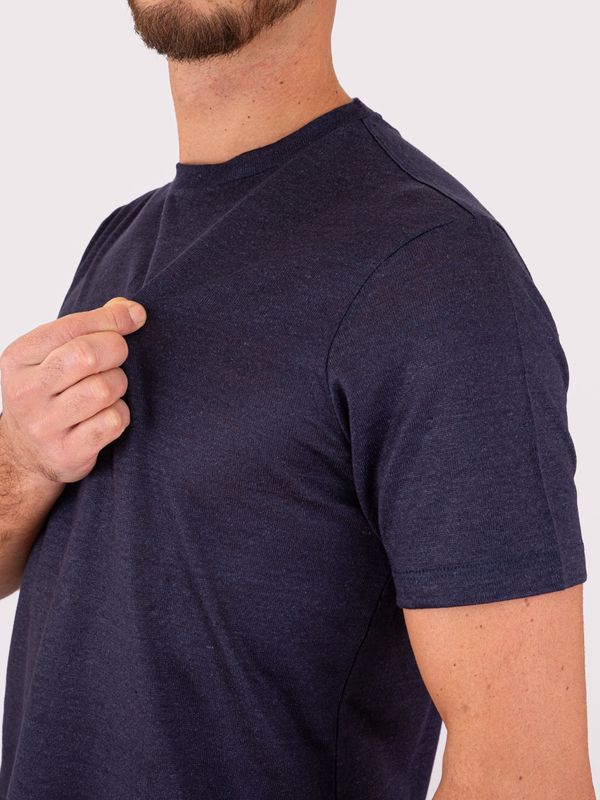 4. T-shirt Uomo Paul&Shark a Girocollo in lino Blu PAUL & SHARK 26411003