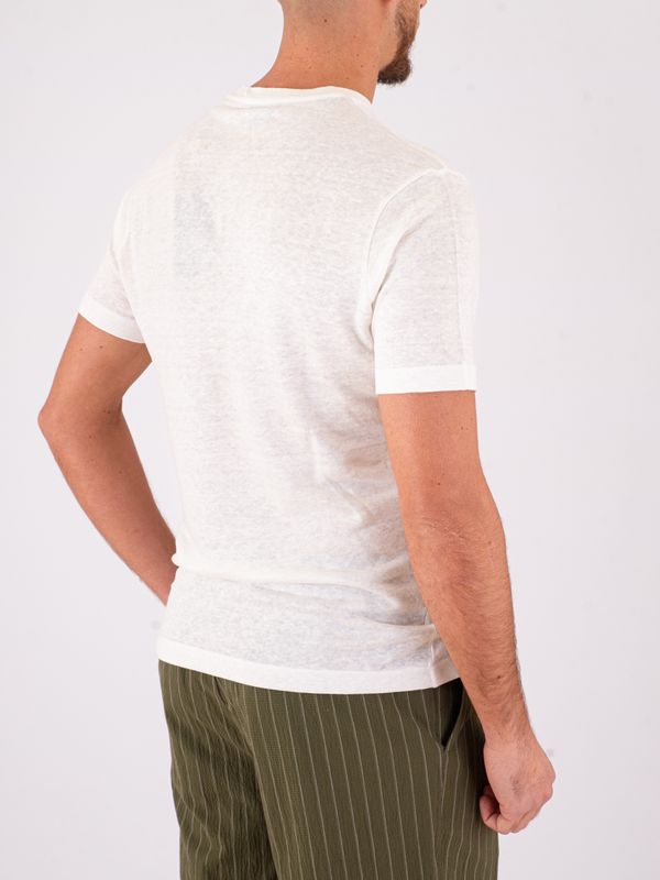 3. T-shirt en lin à col rond pour homme Paul&Shark Crème PAUL & SHARK 26411003