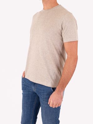 2. T-shirt Uomo Paul&Shark a Girocollo in lino Beige