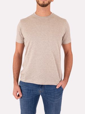 1. T-shirt Uomo Paul&Shark a Girocollo in lino Beige