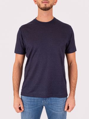 1. T-shirt Uomo Paul&Shark a Girocollo in lino Blu