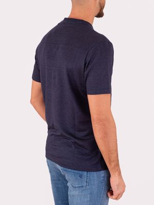 3. T-shirt Uomo Paul&Shark a Girocollo in lino Blu