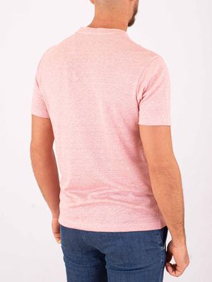 3. T-shirt en lin à col rond pour homme Paul&Shark Rose