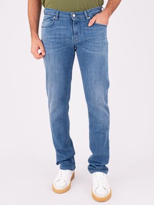 1. Jeans Uomo Re-Hash con Struttura Cinque Tasche Denim