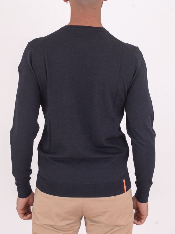 3. Pull rond Maxell pour homme, texture très fine Bleu Noir RRD 260104maxellroundknit