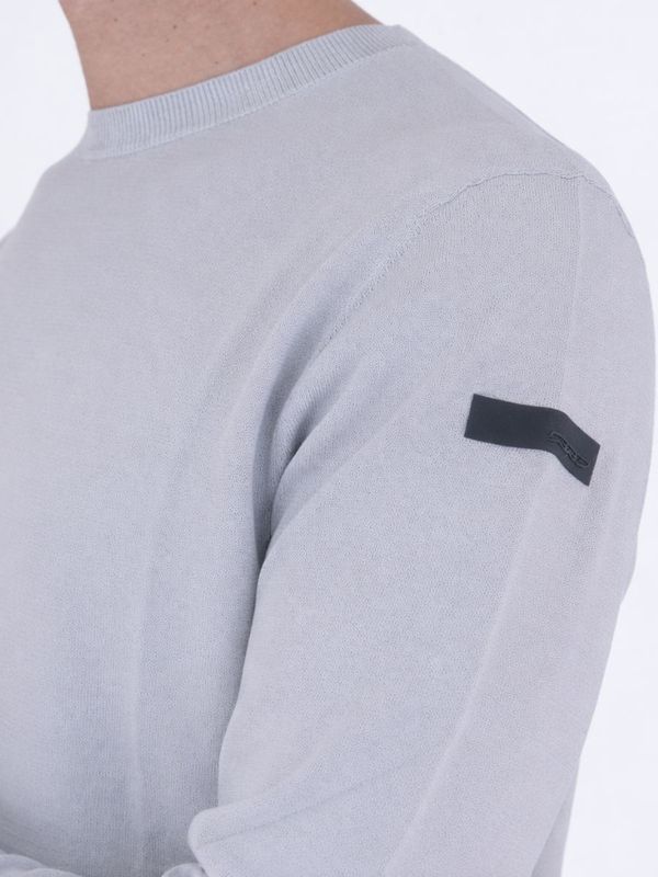 4. Pull rond Maxell pour homme, texture très fine Gris clair RRD 260104maxellroundknit