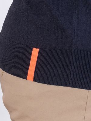 4. Pull rond Maxell pour homme, texture très fine Bleu Noir