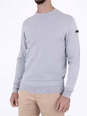 2. Pull rond Maxell pour homme, texture très fine Gris clair
